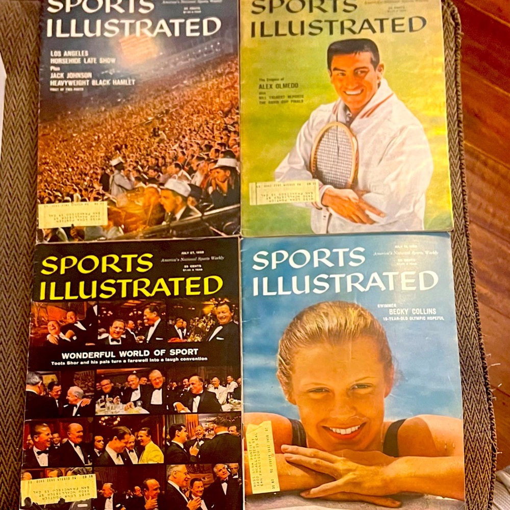 1959 Sports Illustrated 4 Magazine Lot Fantastic Condition